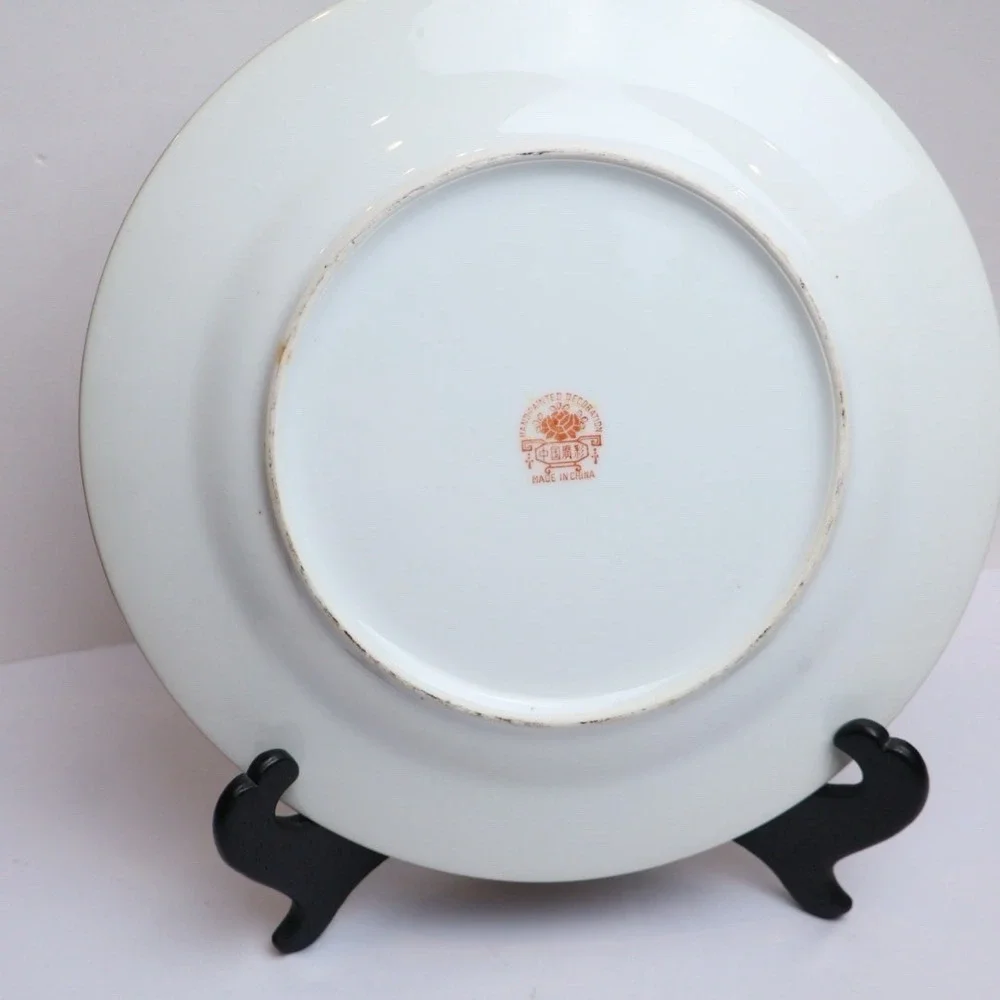 VTG Chinese Famille Rose Hand Painted Butterfly Birds Floral 10